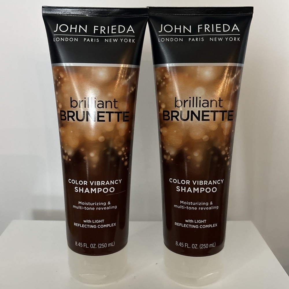2 John Frieda Brilliant Brunette‎ Shampoos Multi-Tone Brown Moisturizing 8.45 oz